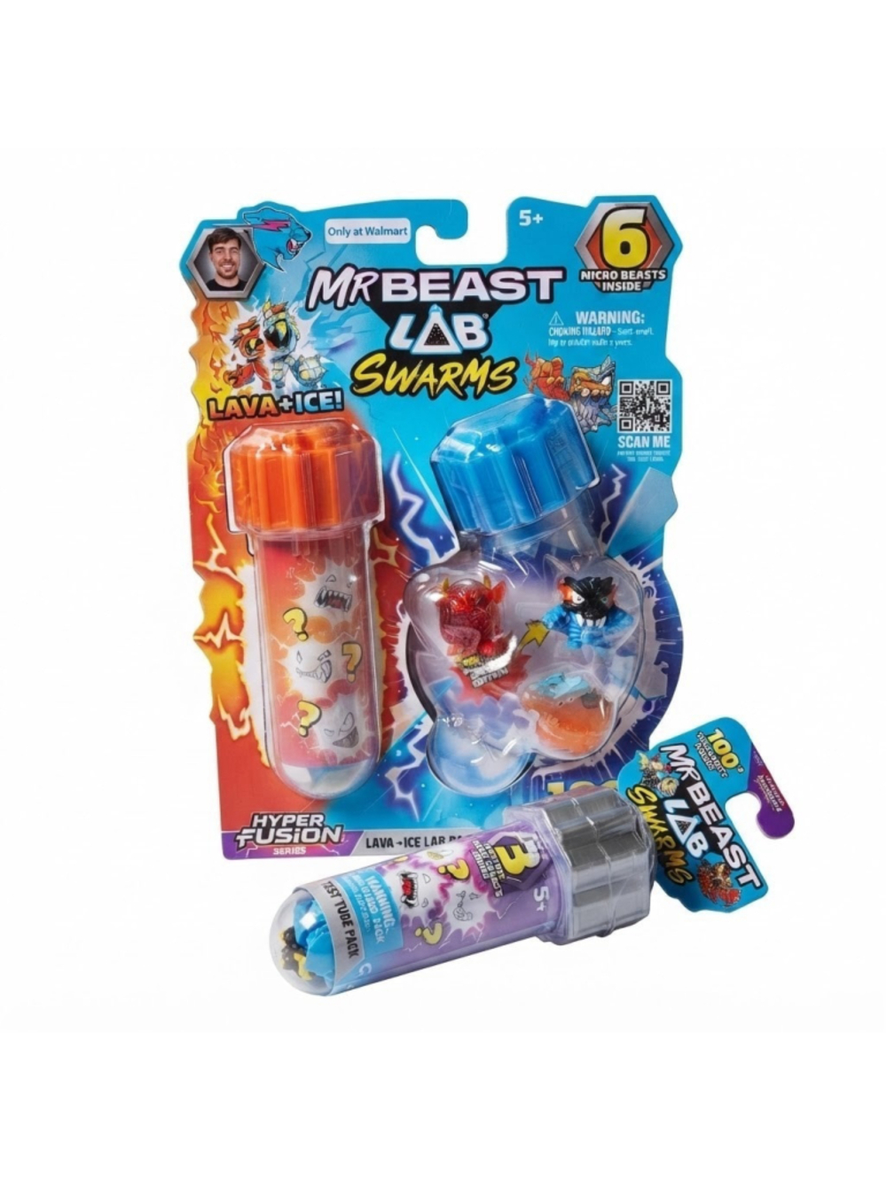 MrBeast Lab Swarms Lava + Ice Lab Pack 6-Pack + Bonus Mystery Test Tube Pack NEW